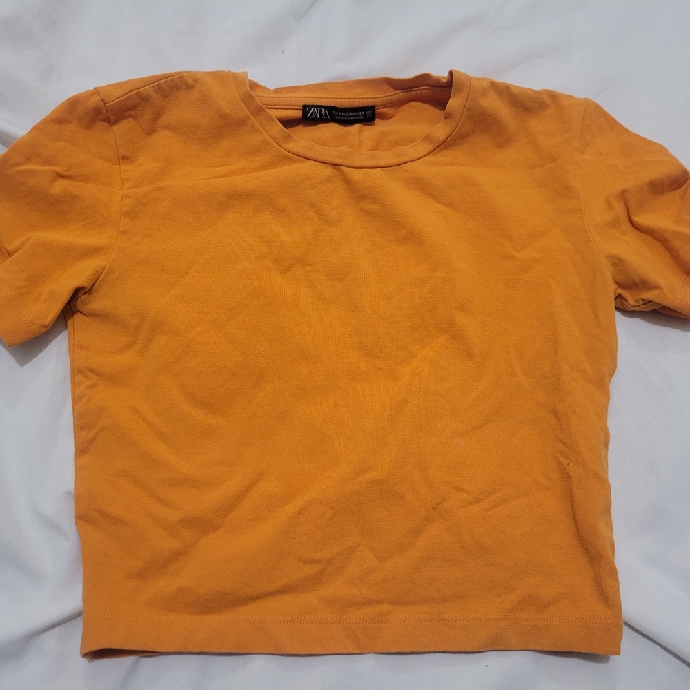 Zara Vibrant Orange Top